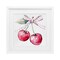 Stupell Industries Whimsical Cherries with Dotted Ribbon Framed Print Under Glass, design by Creative Studio